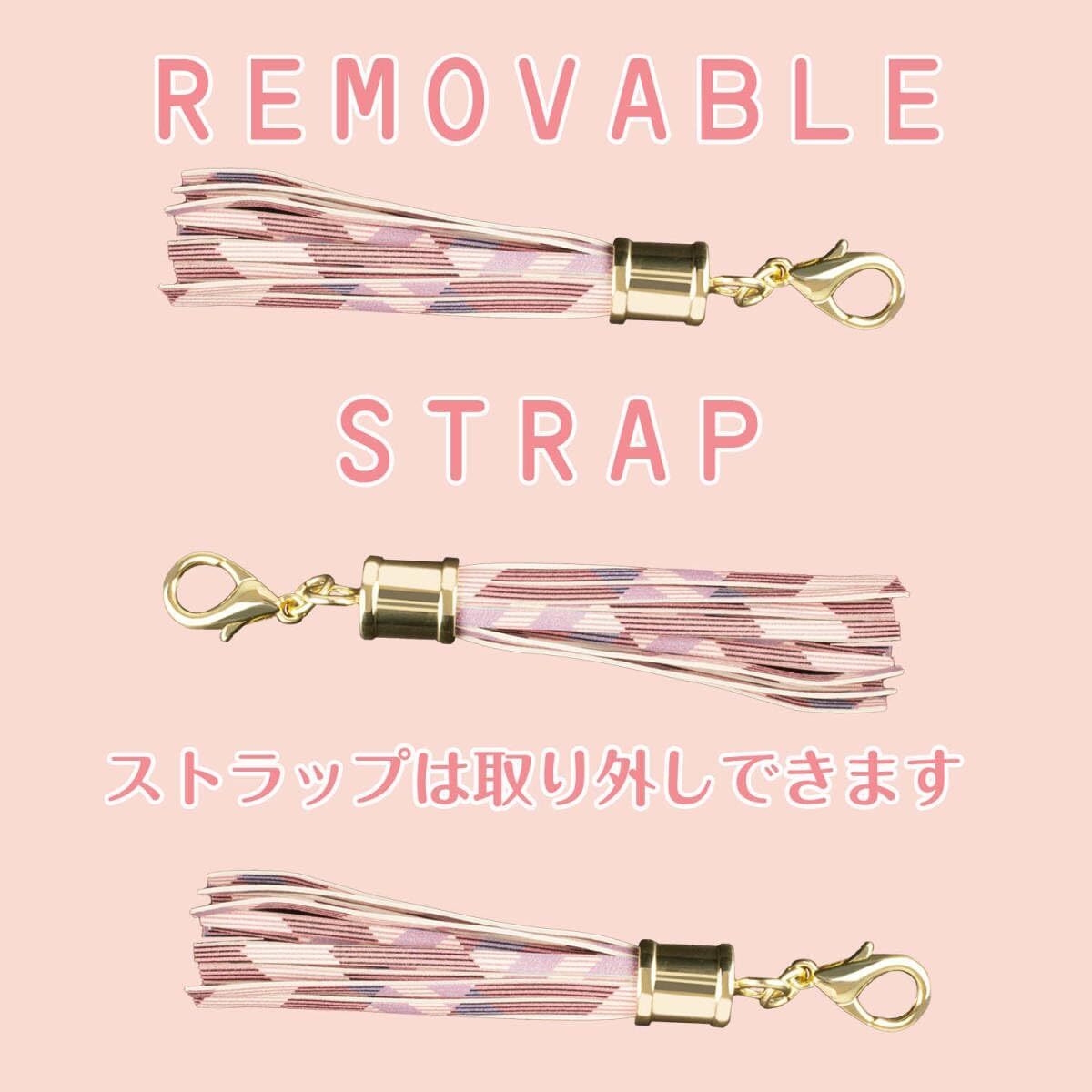 arrows We2 ケース 手帳型 FCG02 F-52E We2 M07 おしゃれ チェック ピンク 桃 かわいい レザー 革 カバー スマホケース 人気 送料無料 安い_画像8