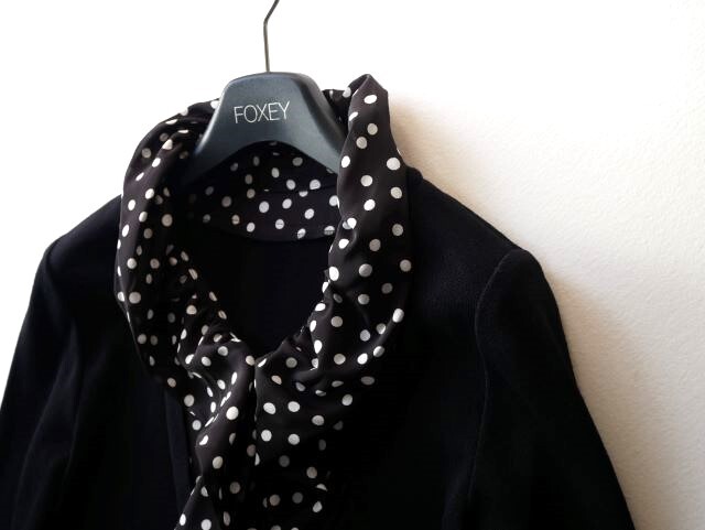 Leilianレリアン♪ドットフリル襟　ニットトップス　サイズ９_画像2