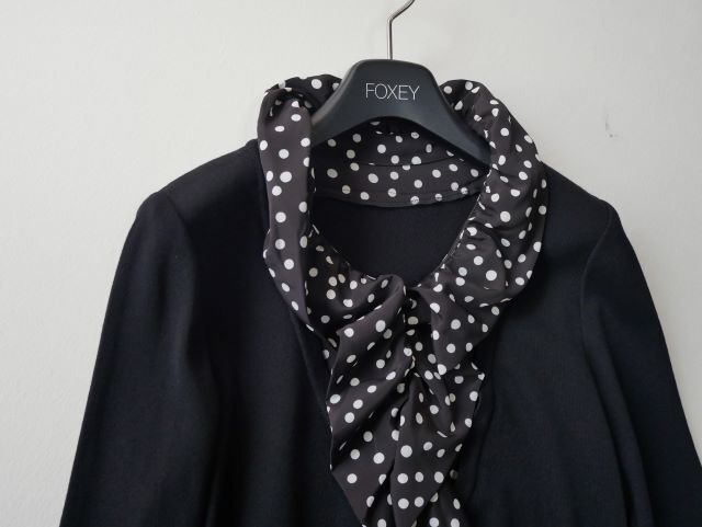 Leilianレリアン♪ドットフリル襟　ニットトップス　サイズ９_画像3