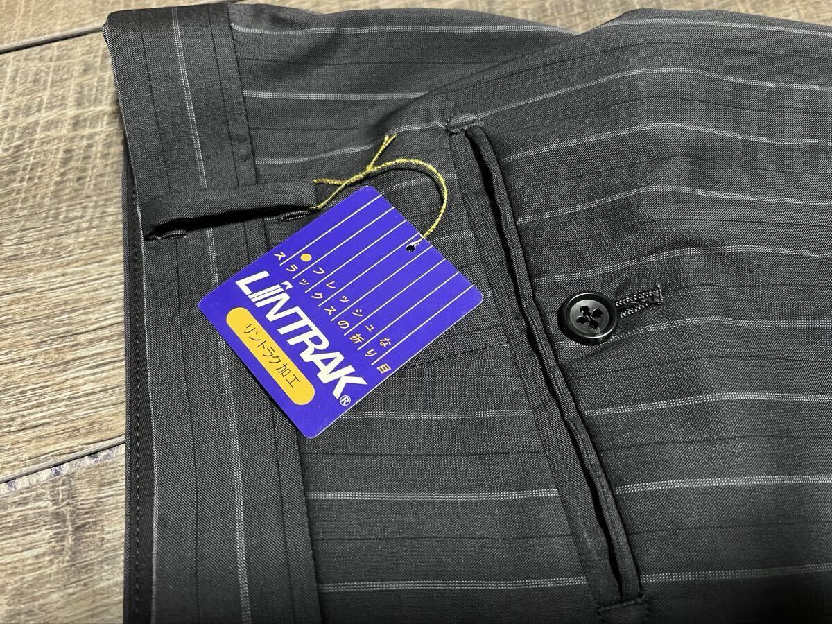 極美品 ダーバン グレー ストライプ スーツ 2ボタン 春夏用 背抜き A6 Size L相当 ビジネス シングル _画像7