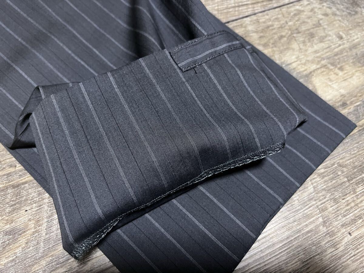 極美品 ダーバン グレー ストライプ スーツ 2ボタン 春夏用 背抜き A6 Size L相当 ビジネス シングル _画像9