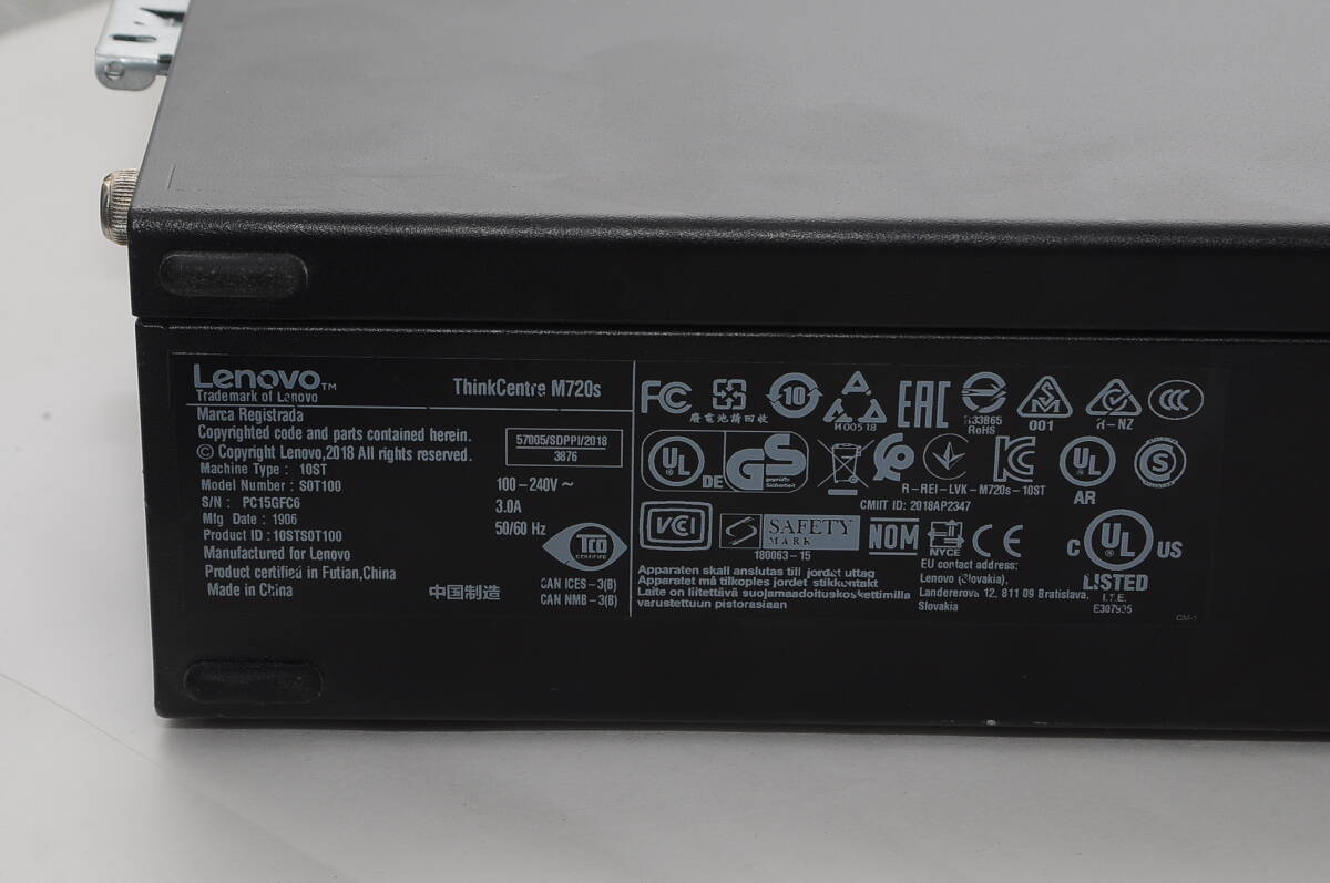 [MBQ39]Windows11pro レノボ i5-8400 M8GB HDD500GB Lenovo ThinkCentre M720s デスクトップ パソコン 2018年製_画像10
