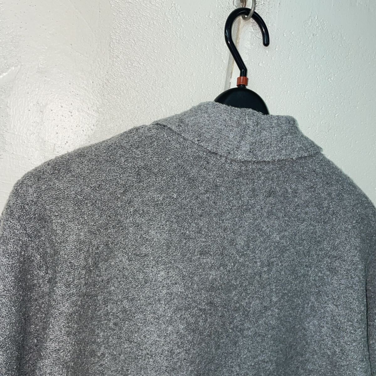 LLサイズブークレ調ニットテーラードジャケット_画像7