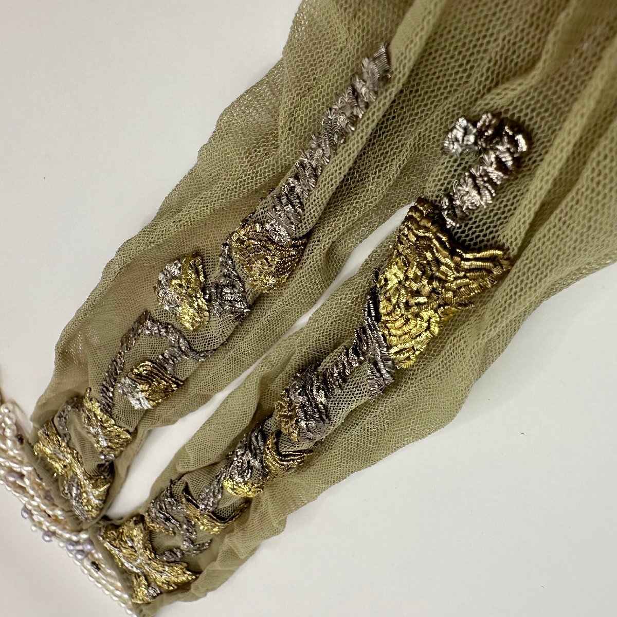 q373 美品 SuperNeedle スーパーニードル 淡水真珠 ネックレス スカーフネックレス チョーカー_画像6