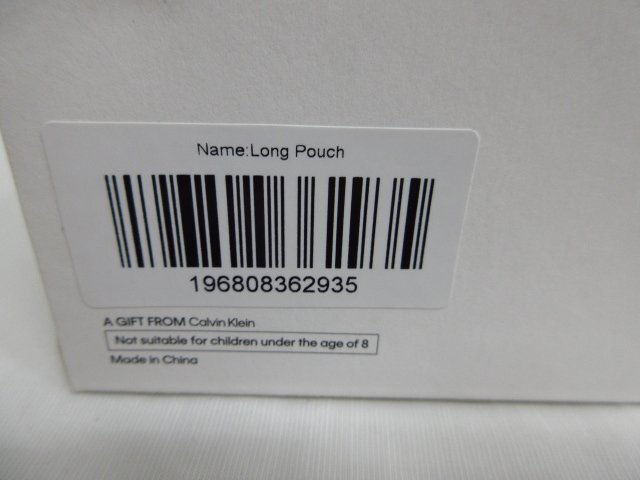ｍ3586 箱付き未使用保管品　Calvin Klein　ポーチ　ネイビー　ノベルティ　Long Pouch　サイズ約19×7×9cm　カルバンクライン_画像6