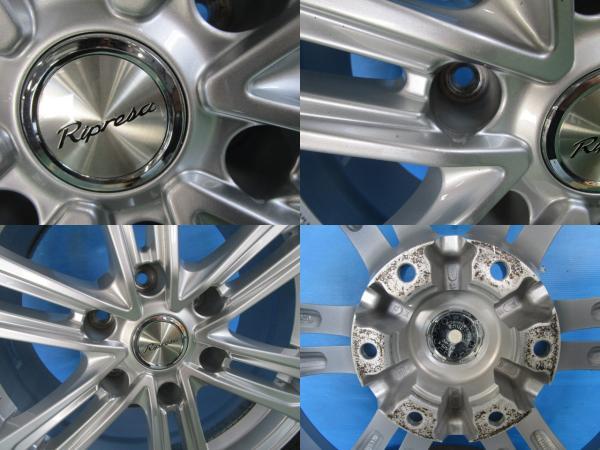 プラド ランクル 中古アルミホイール 17インチ 7.5 +25 6H139.7 冬タイヤ 265/65R17 ブリヂストン DMV3 2021年製 4本セット価格 境_画像4