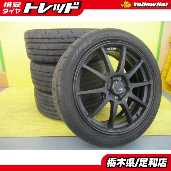 ◆レヴォーグに◆2023年製国産中古夏タイヤ付◆SSR GTV02 + ヨコハマ アドバンAPEX V601 225/45R18インチ◆VMG VNH等 4本 足利_画像1