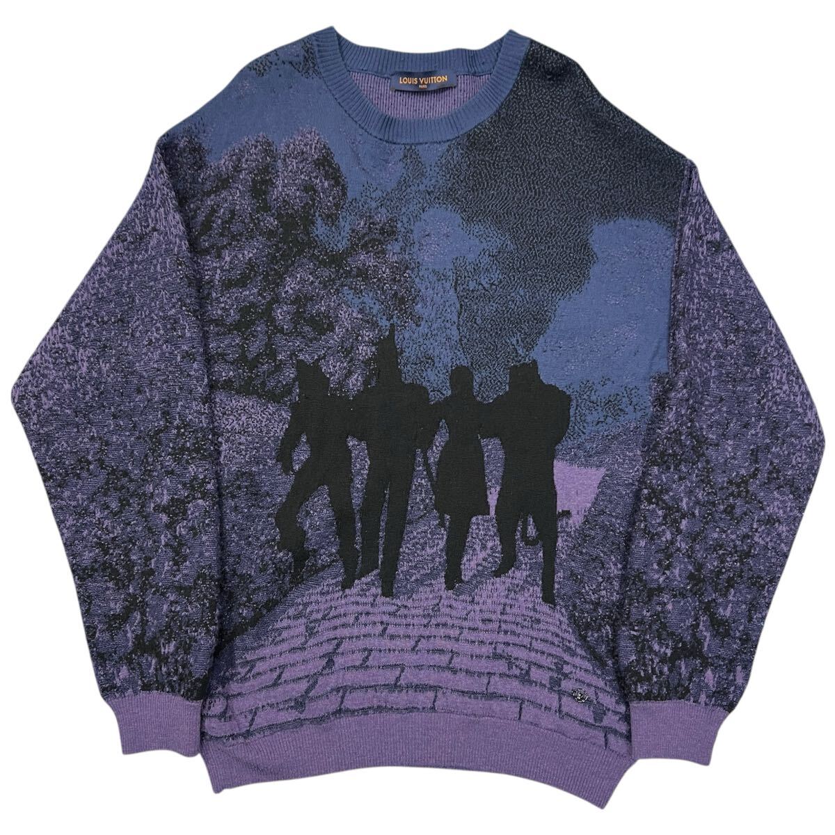 LOUIS VUITTON 2019SS Virgil Abloh Wizard Of OZ Brick Road Hand Knit Sweaterルイ・ヴィトン ヴァージル オズの魔法使い セーター_画像1