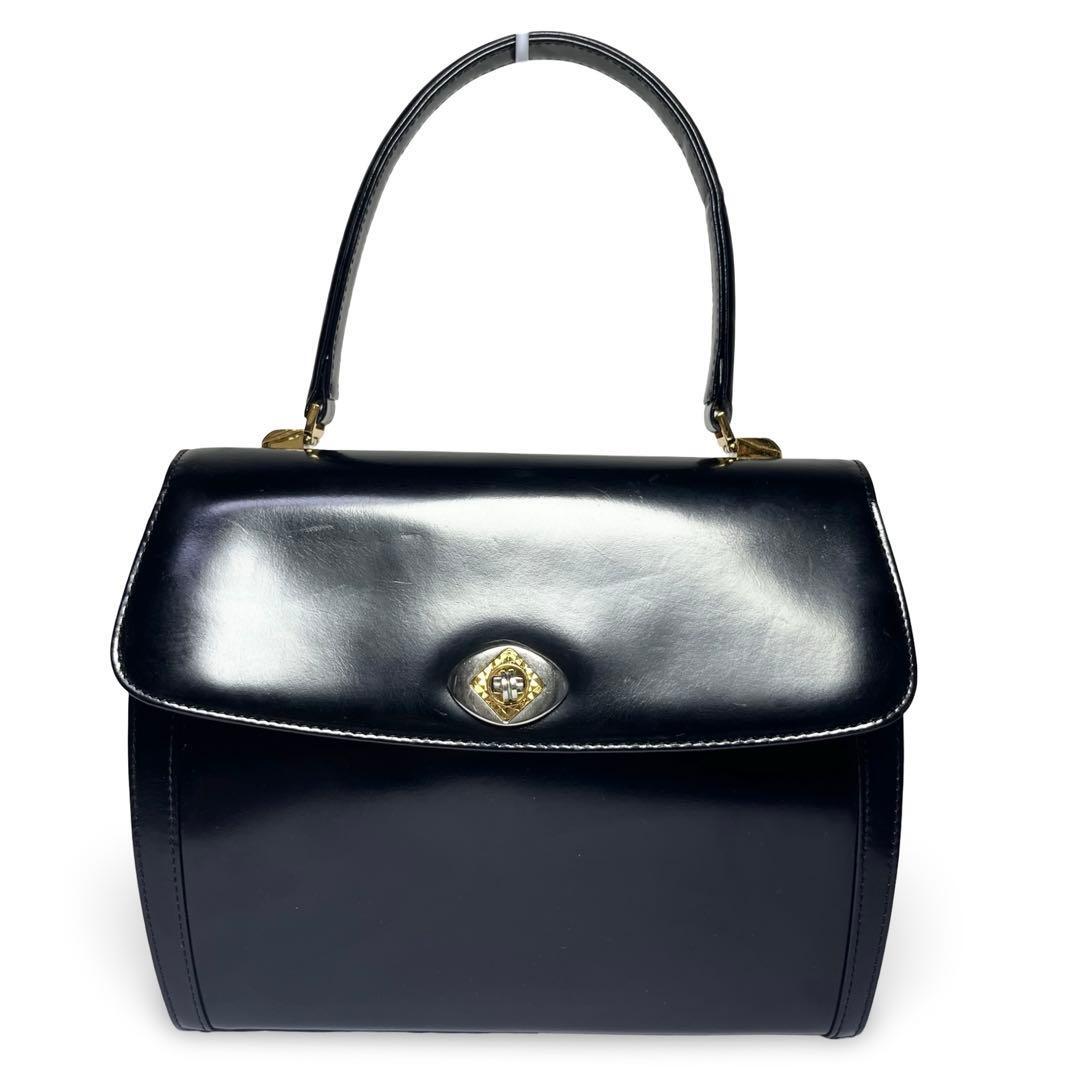 ラモーダエレガンス フォーマル ゴールド金具 ハンドバッグ 本革_画像1