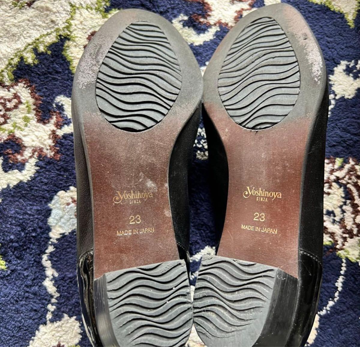 GINZA yoshinoya 軽量シューズ　23.0 黒 銀座ヨシノヤ_画像3