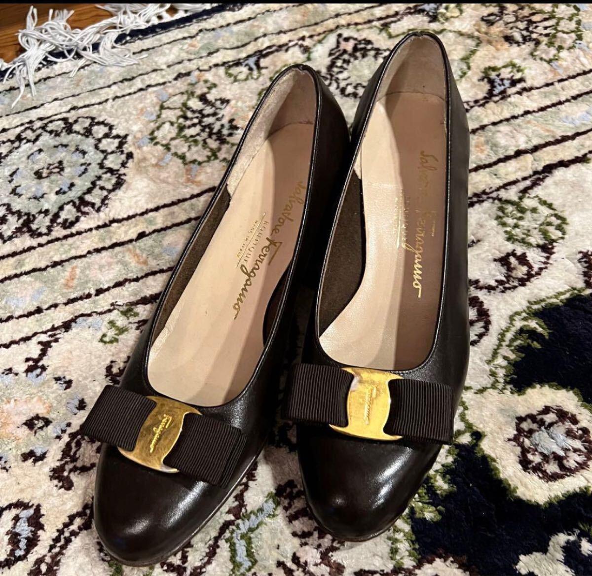 サルヴァトーレ フェラガモ パンプス ダークブラウン　5 1/2 23cm Salvatore Ferragamo_画像2
