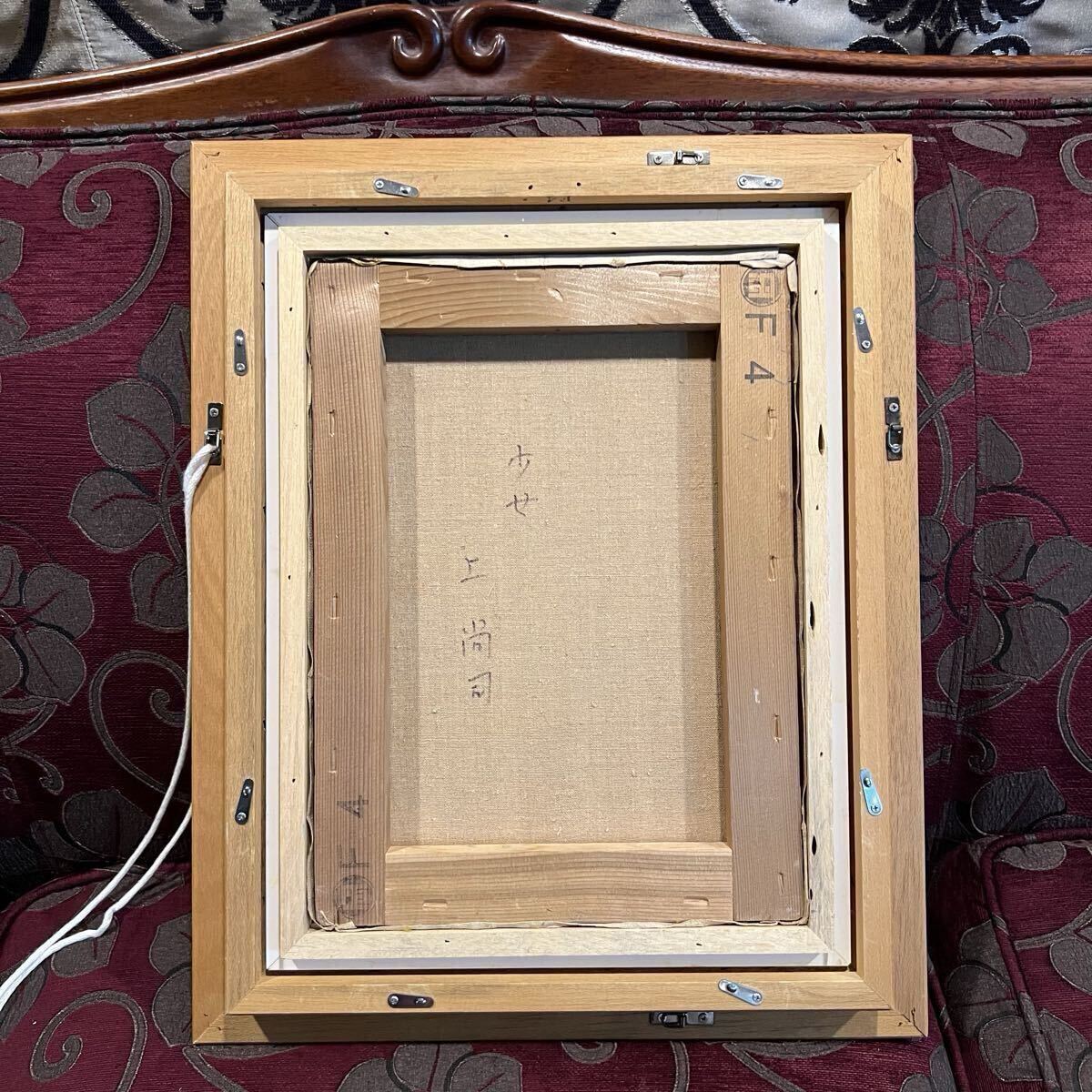 少女　上尚司　油彩画　真作　girl Japanesetraditional_画像8