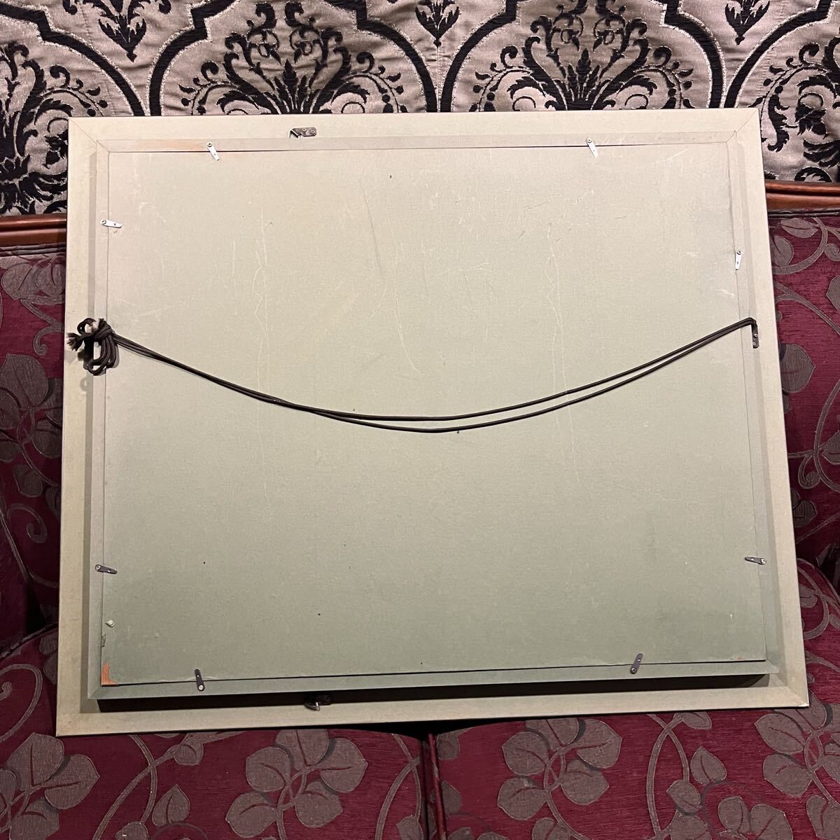 真作 直筆サイン サクレクールの見えるカフェテラス 松本剛一 15号 二科展特選_画像8