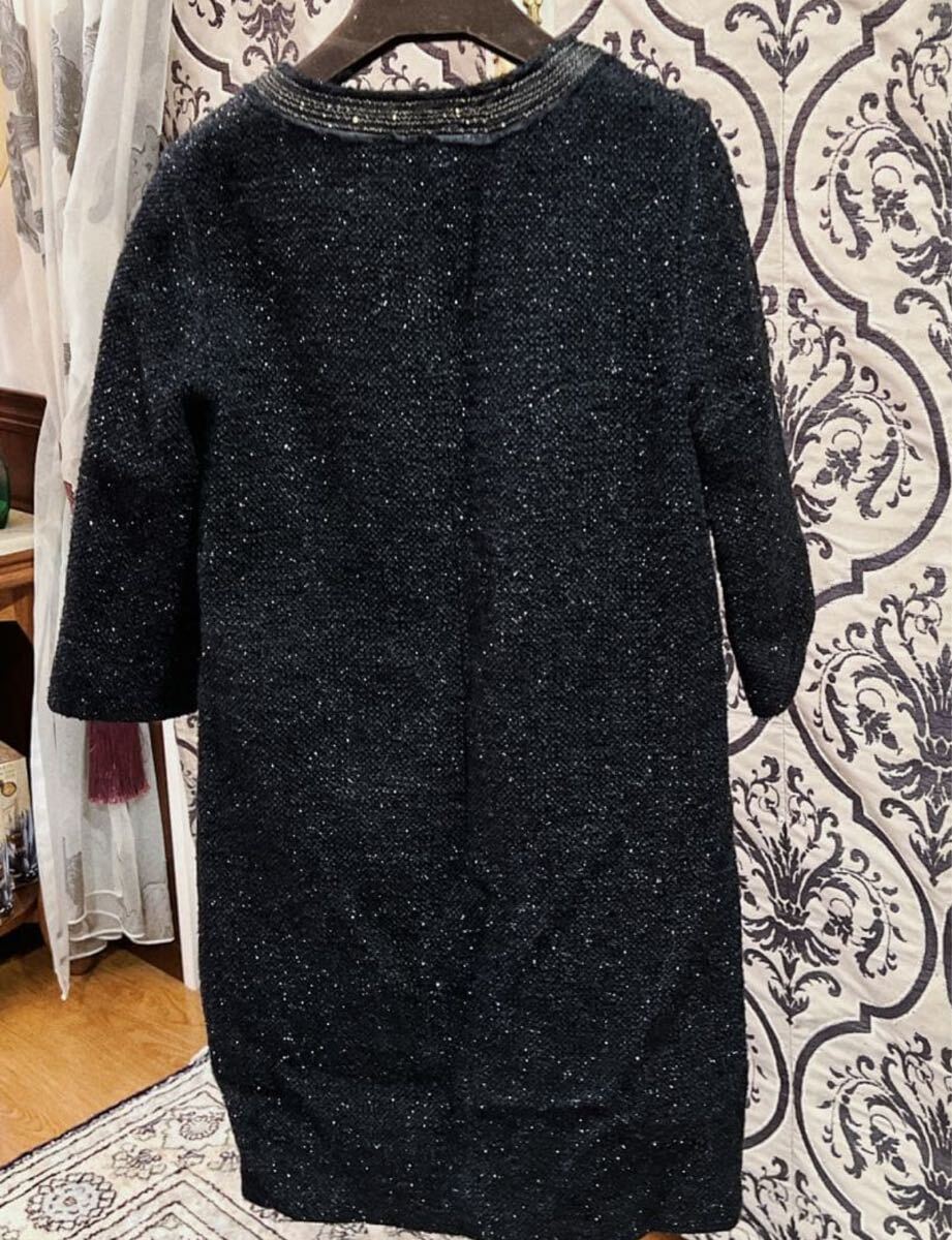 ADORE アドーア 入学式ラメ入りキーネックS. Mの方も厚手ワンピース結婚式_画像5