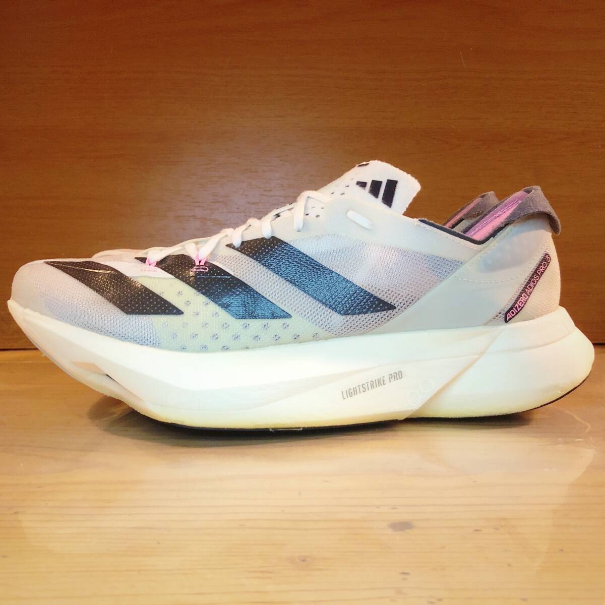 【美品／完売カラー・定価26,400円】Adidas/ Adizero Adios Pro 3/ 27.0 cm/ クリスタル・ホワイト/ アディダス アディオス プロ_画像1