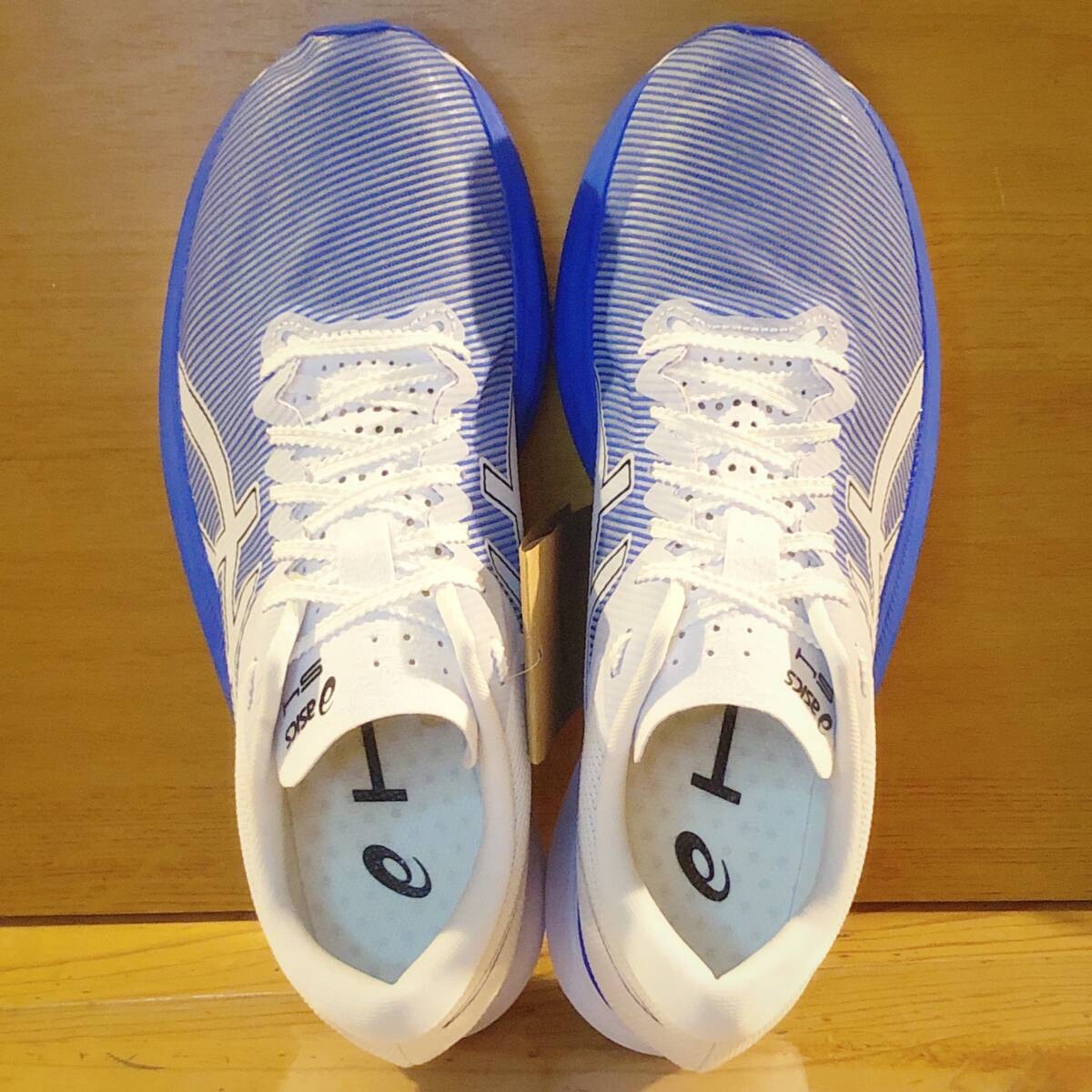 【新品未使用／完売モデル】 Asics/ S4/ 27.0 cm/ ブルー・ホワイト/ アシックス エスフォー metaspeed sky edge paris tokyoの練習用にも_画像4