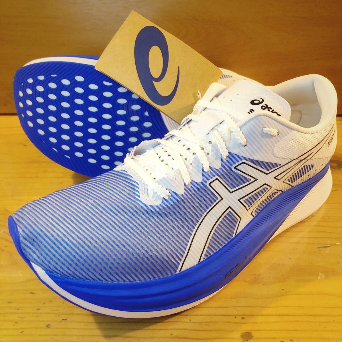 【新品未使用／完売モデル】 Asics/ S4/ 27.0 cm/ ブルー・ホワイト/ アシックス エスフォー metaspeed sky edge paris tokyoの練習用にも_画像2