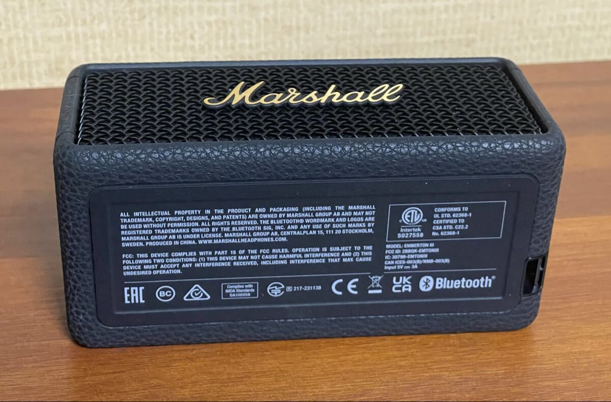 Marshall Emberton III ブラック Brass_画像5