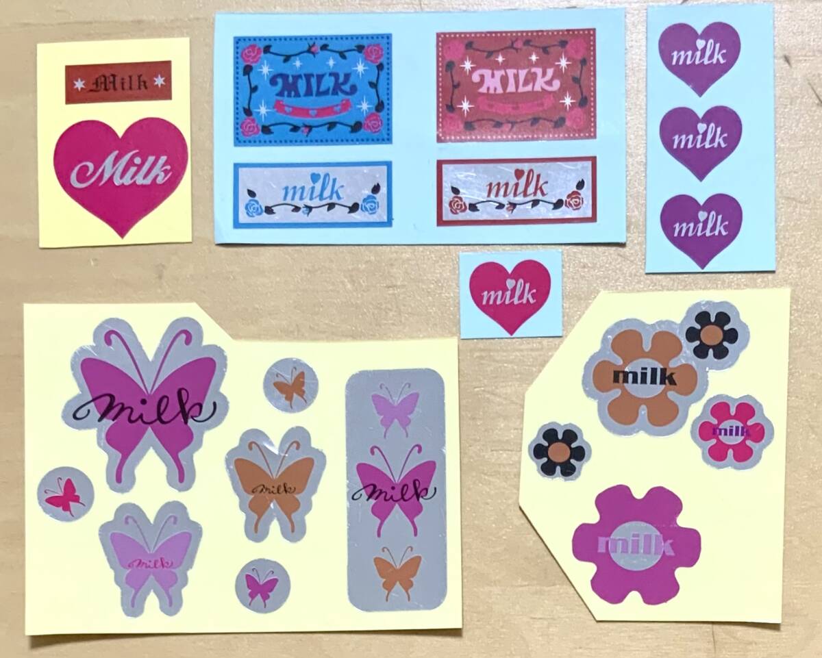 MILK☆新品☆シール☆21ピース☆ステッカー☆カットシール☆レトロ☆ファッションブランド☆ミルク_画像1