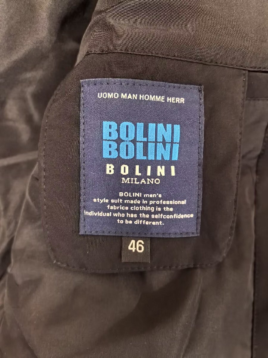 最高級8万※EU製*イタリア・ミラノ発*BOLINI*ブルーラベル※designer・超防寒・ネイビーチェック・ダウンベスト・50/XLサイズ_画像5