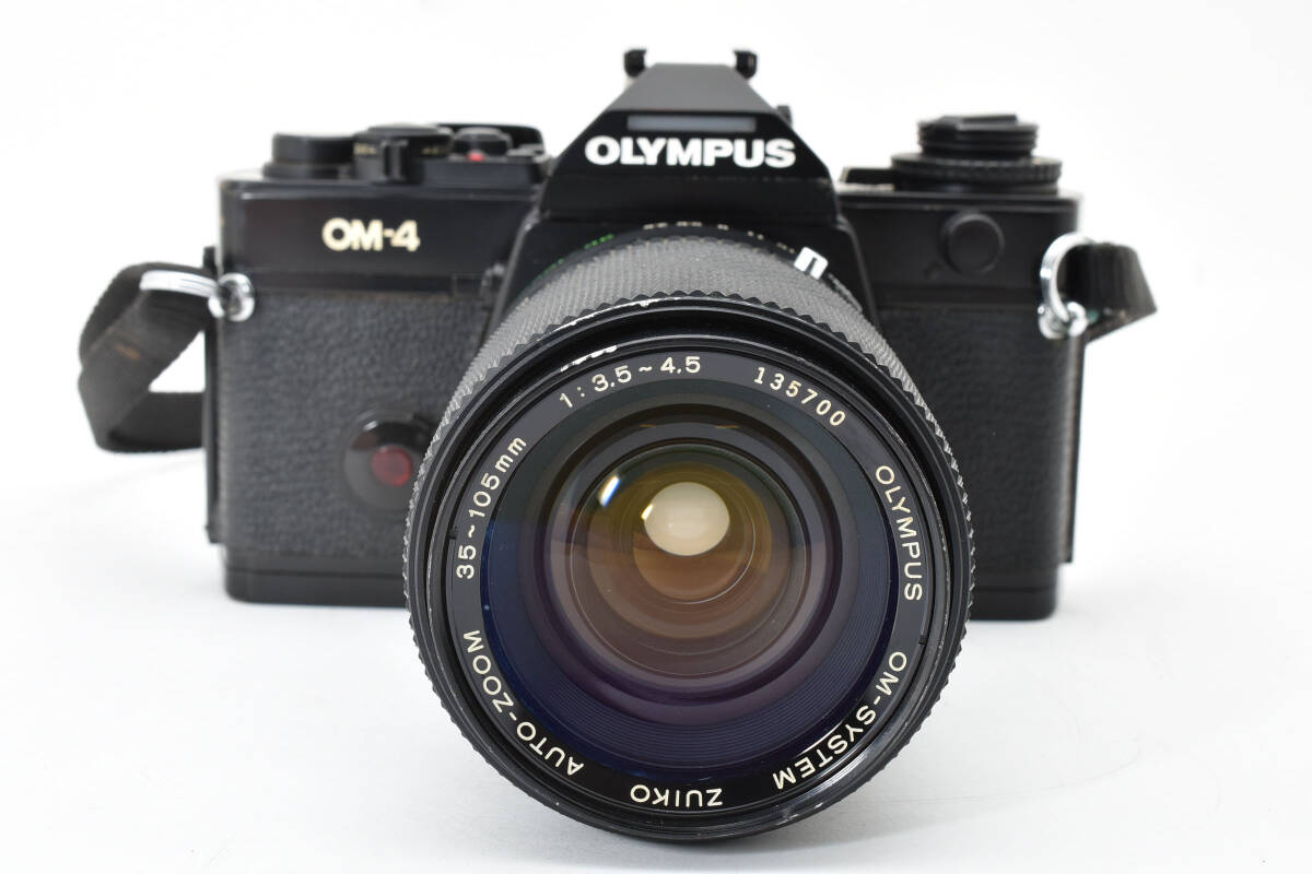 [現状ジャンク品] オリンパス OLYMPUS OM-4 一眼レフ フィルムカメラ w/ ZUIKO AUTO-ZOOM 35-105mm f3.5-4.5 レンズ #8856_画像3