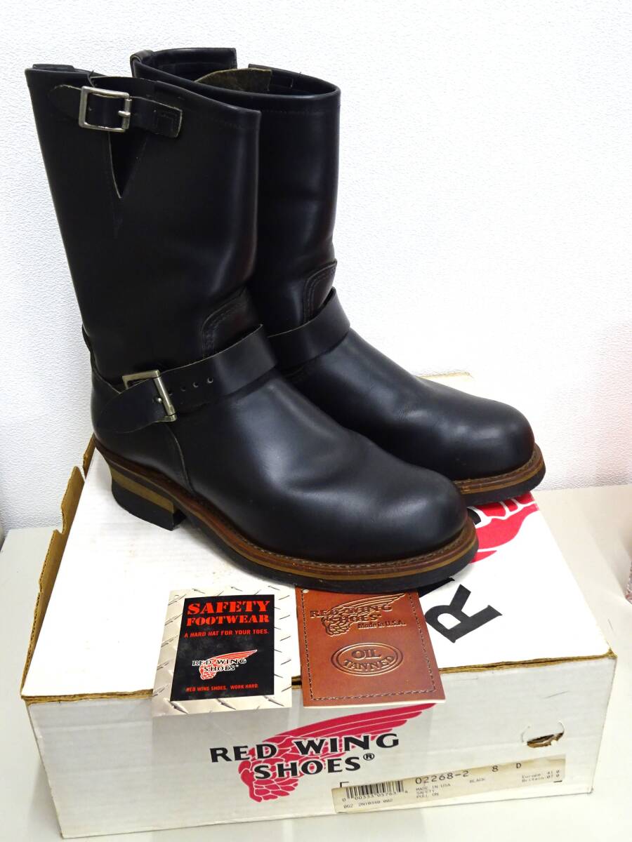 RED WING レッドウィング エンジニアブーツ 2268 サイズ8 D 26.0cｍ PT99 ブラック_画像1