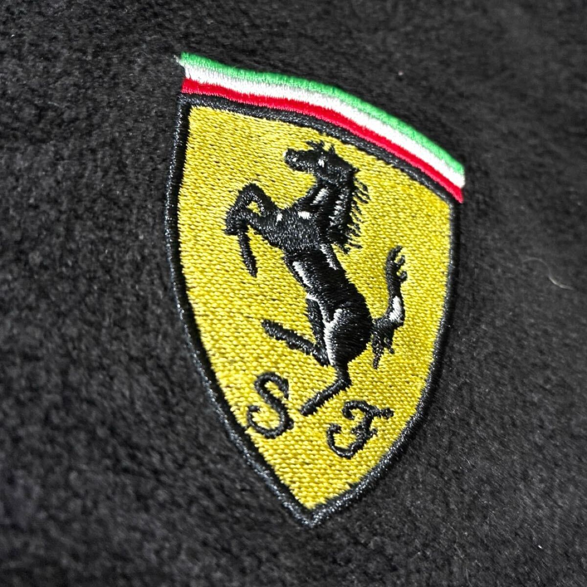 Ferrari フェラーリ 公式ライセンス 1998年製 刺繍ロゴ ハーフジップ フリースジャケット ブラック XL相当 レーシング F1 シューマッハ 90s_画像3