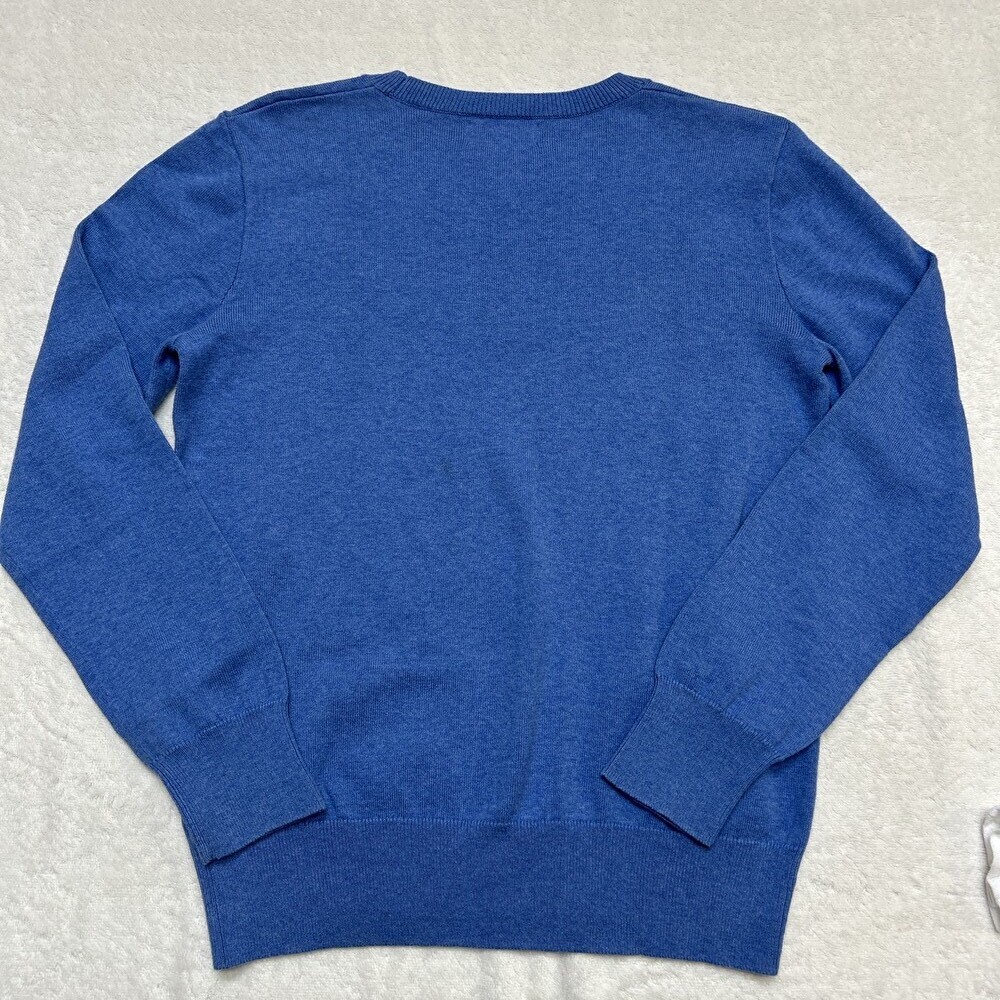 【POLO RALPH LAUREN】ポロラルフローレン レディース ニット L相当 ブルー 刺繍ロゴ_画像8