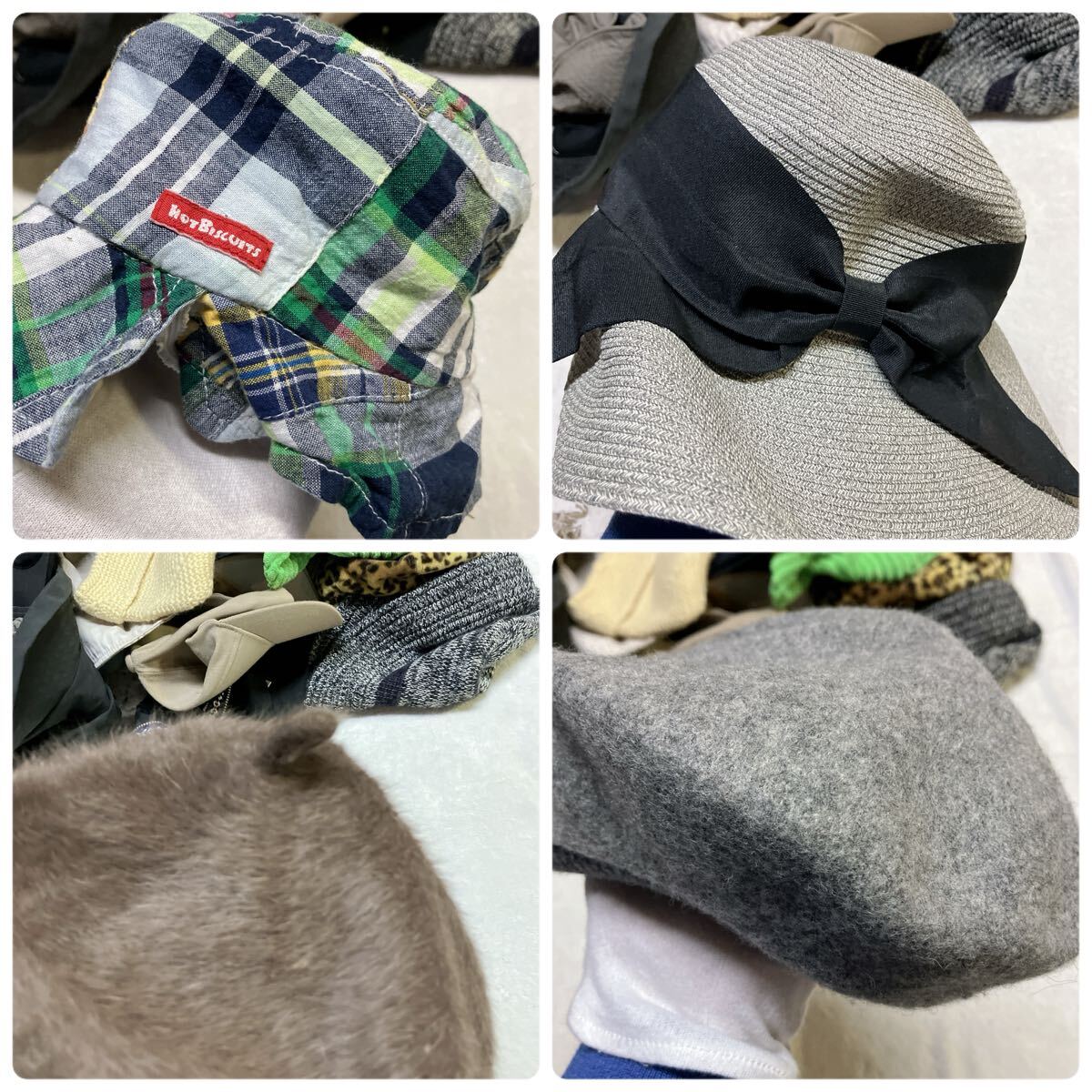 【Blue Nest/AFTERNOON TEA 他】中古帽子 大量まとめ 1スタ★キャップ/ニット/ハット/バケット/ベレー等★卸売り・フリマ転売に◎_画像8