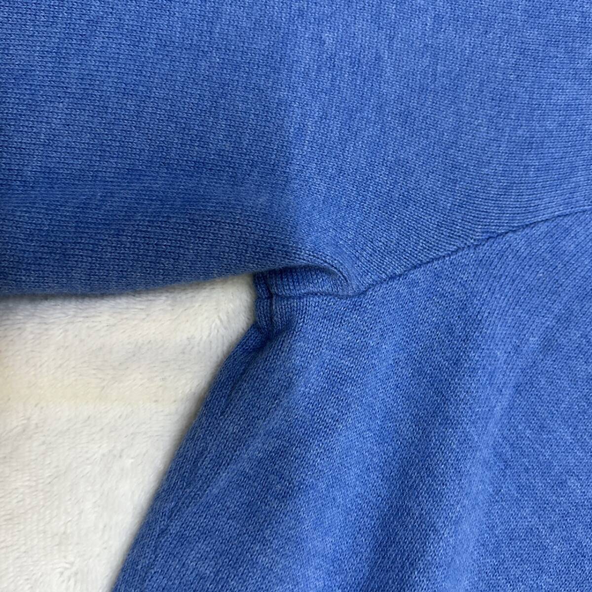 【POLO RALPH LAUREN】ポロラルフローレン レディース ニット L相当 ブルー 刺繍ロゴ_画像7