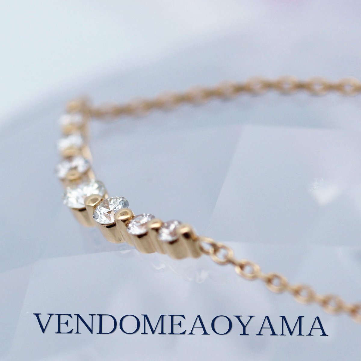 * Vendome Aoyama * бриллиант 0.17ct*K18YG* машина b* арка * бумеранг * градация * колье [ бесплатная доставка ]