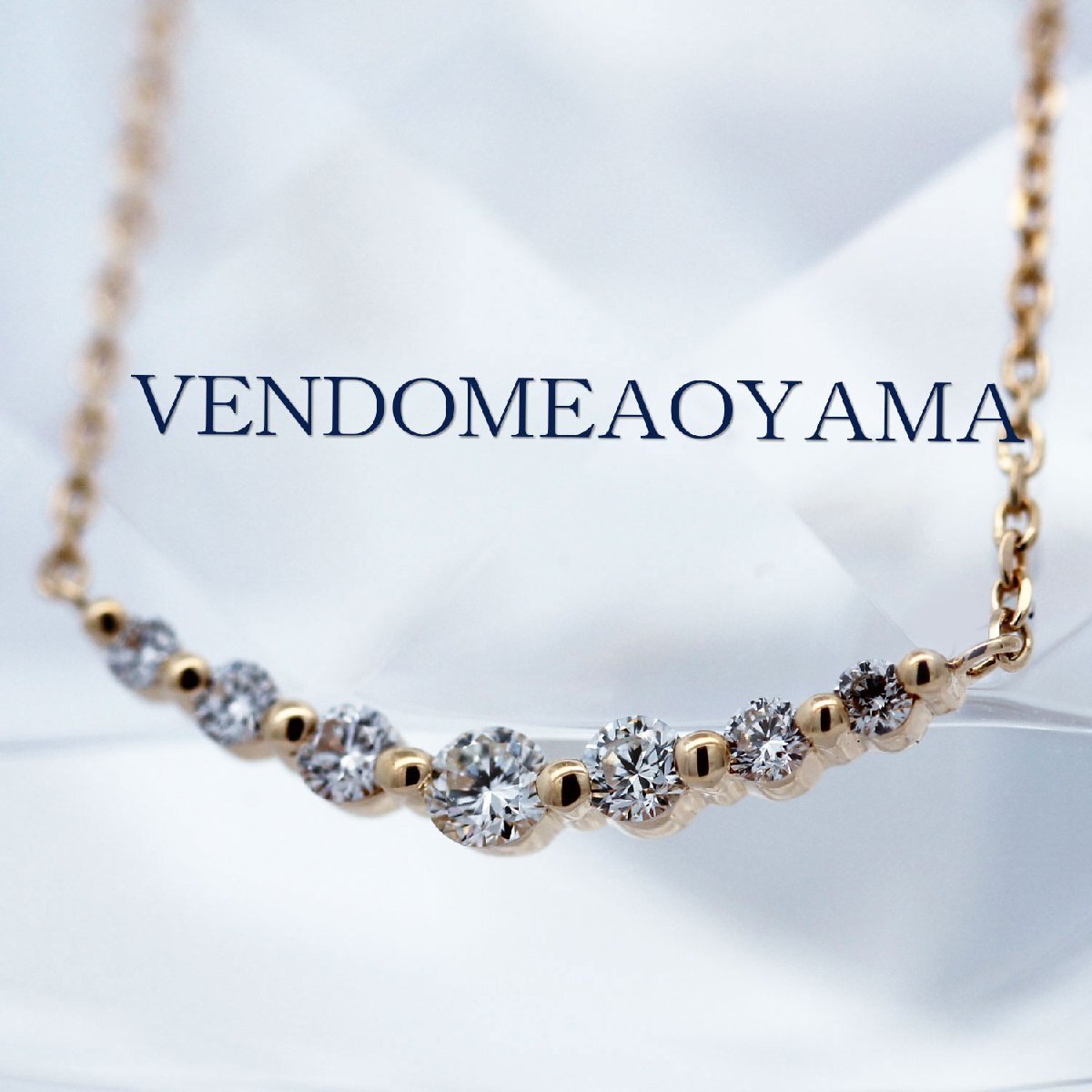 * Vendome Aoyama * бриллиант 0.17ct*K18YG* машина b* арка * бумеранг * градация * колье [ бесплатная доставка ]
