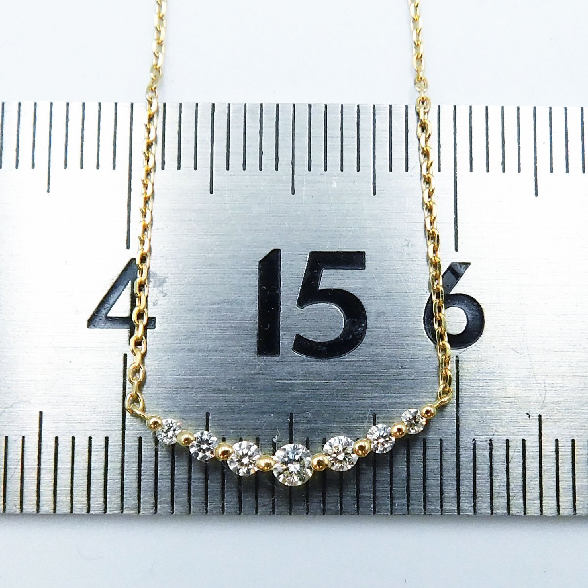 * Vendome Aoyama * бриллиант 0.17ct*K18YG* машина b* арка * бумеранг * градация * колье [ бесплатная доставка ]