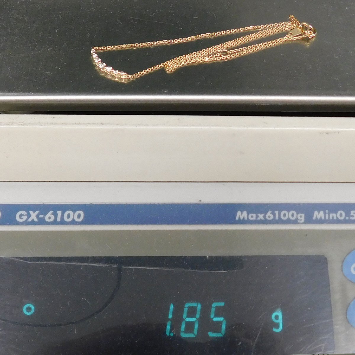 * Vendome Aoyama * бриллиант 0.17ct*K18YG* машина b* арка * бумеранг * градация * колье [ бесплатная доставка ]