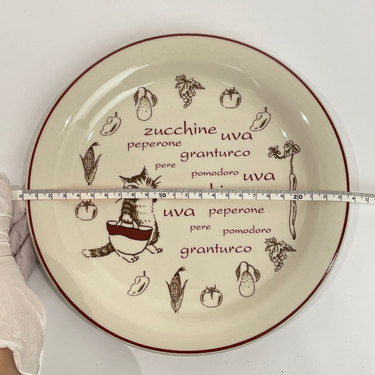 未使用◆猫のダヤン クチーナパスタ皿 23.5cm 6枚 わちふぃーるど 日本製 本体陶器製◆O0527_画像7