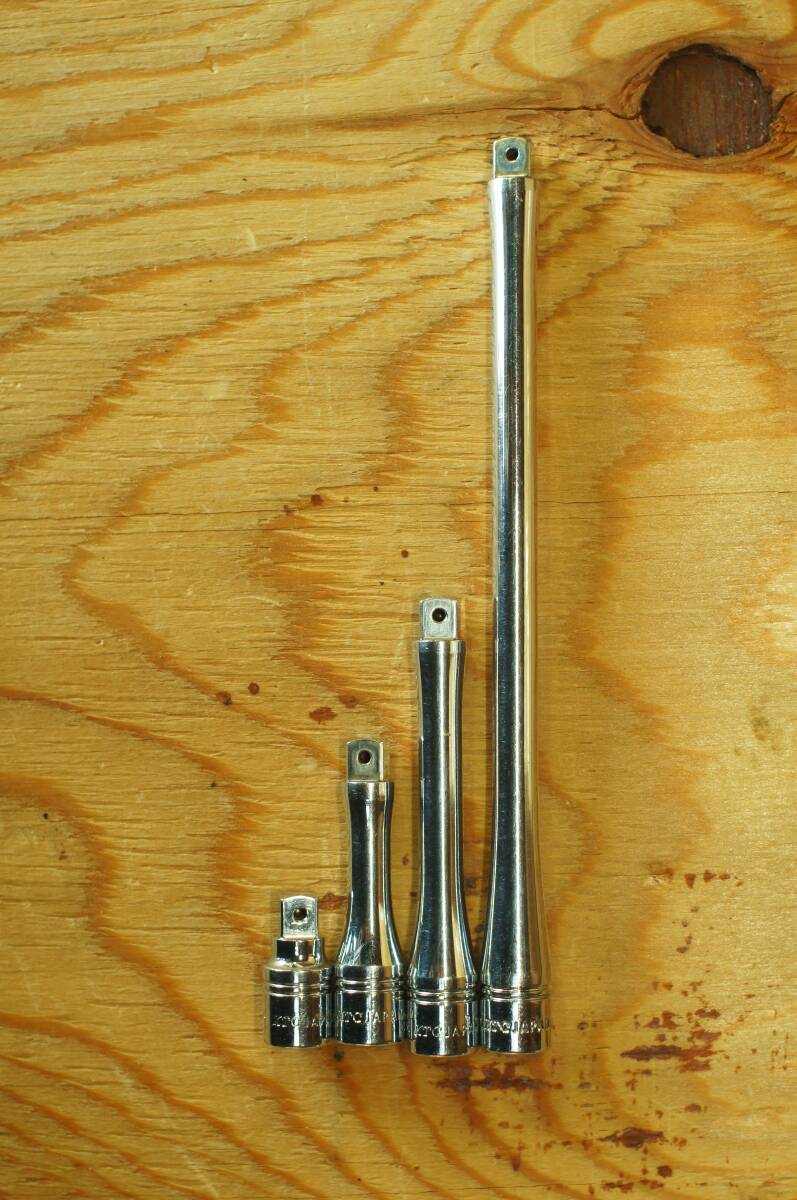 NEPROS（ネプロス）KTC (京都機械工具) 6.3mm (1/4インチ) エクステンションバーセット 4本組 NTBE204　■NBE2-025、050、075、150_画像2