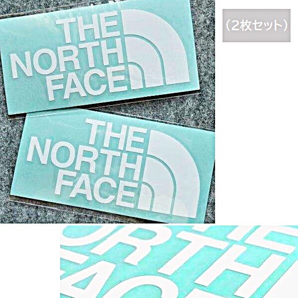 2枚セット ノースフェイス カッティングステッカー NN32513 White_画像1