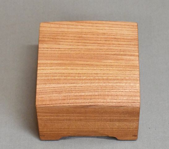 欅柾杢の駒箱　四隅落し　新品　化粧箱付き。_画像3