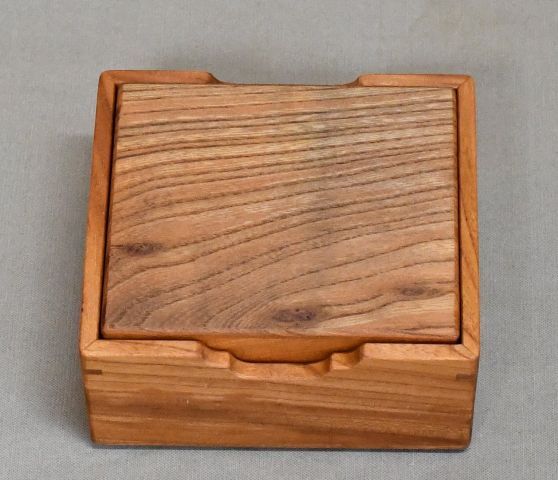 欅の駒箱、横長四面落し。新品._画像9