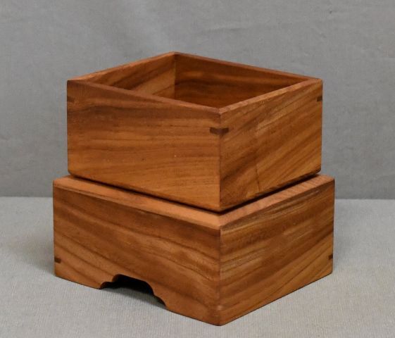 欅の駒箱、横長四面落し。新品._画像4