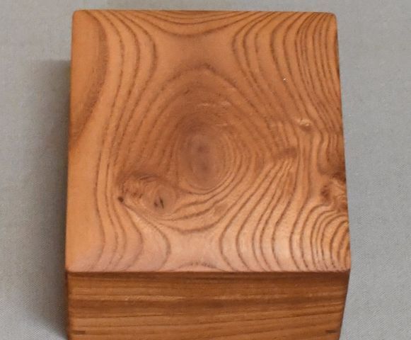 欅の駒箱、横長四面落し。新品._画像6