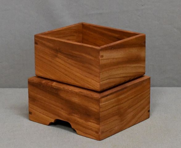 欅の駒箱、横長四面落し。新品._画像5