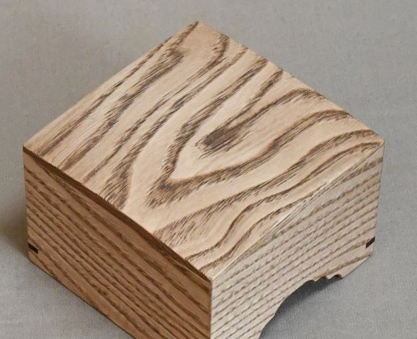 栗材の駒箱　四隅落し　新品　化粧箱付き_画像7