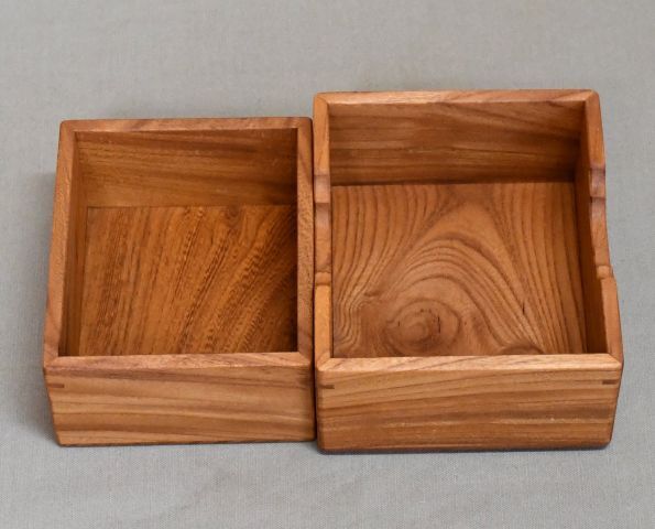 欅の駒箱、横長四面落し。新品._画像8