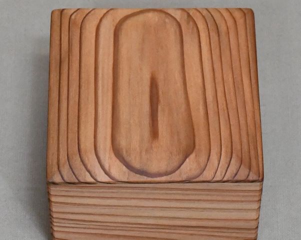 徳島県産木頭杉の駒箱、新品化粧箱付き_画像6