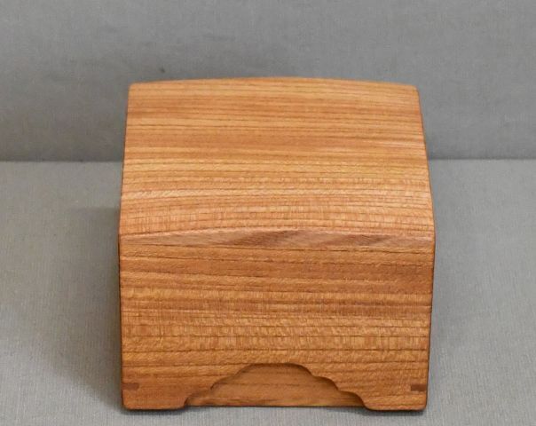 欅柾杢の駒箱　四隅落し　新品　化粧箱付き。_画像2