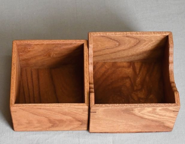 欅上杢の駒箱 四隅落し 新品. 化粧箱付き。_画像9