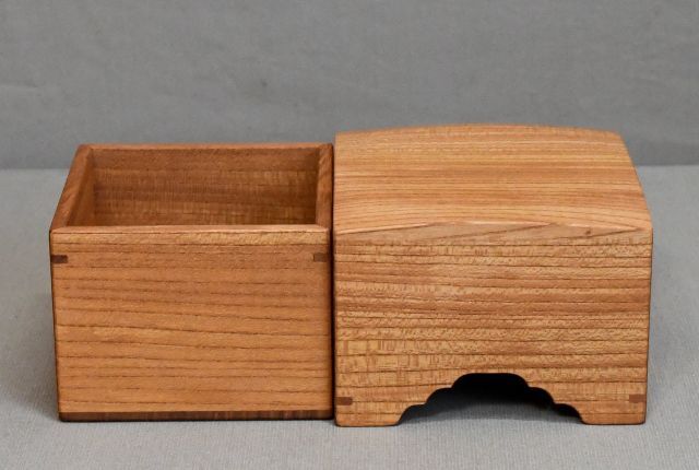 欅柾杢の駒箱　四隅落し　新品　化粧箱付き。_画像8