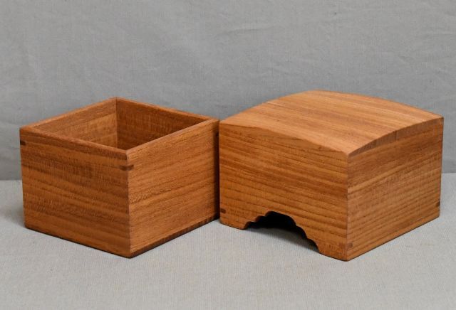 欅柾杢の駒箱　四隅落し　新品　化粧箱付き。_画像5