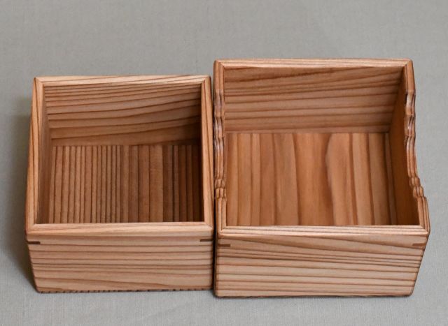 徳島県産木頭杉の駒箱、新品化粧箱付き_画像9